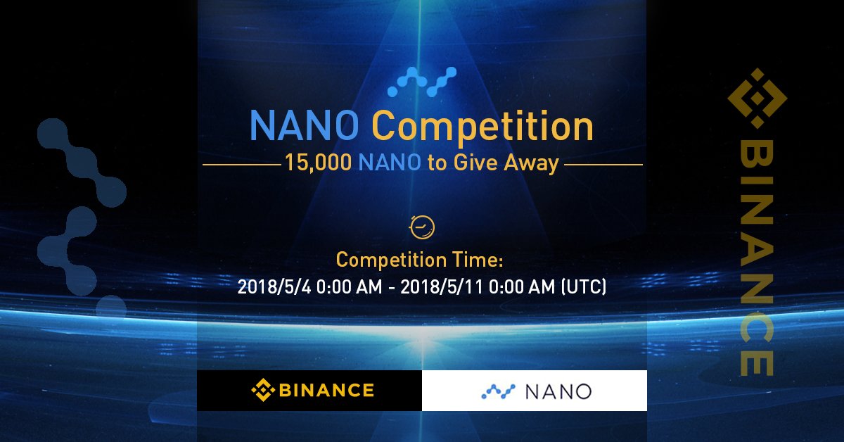 Binance Competition Exchange Cryptocurrency Token Coin NANO Prize Contest Trading