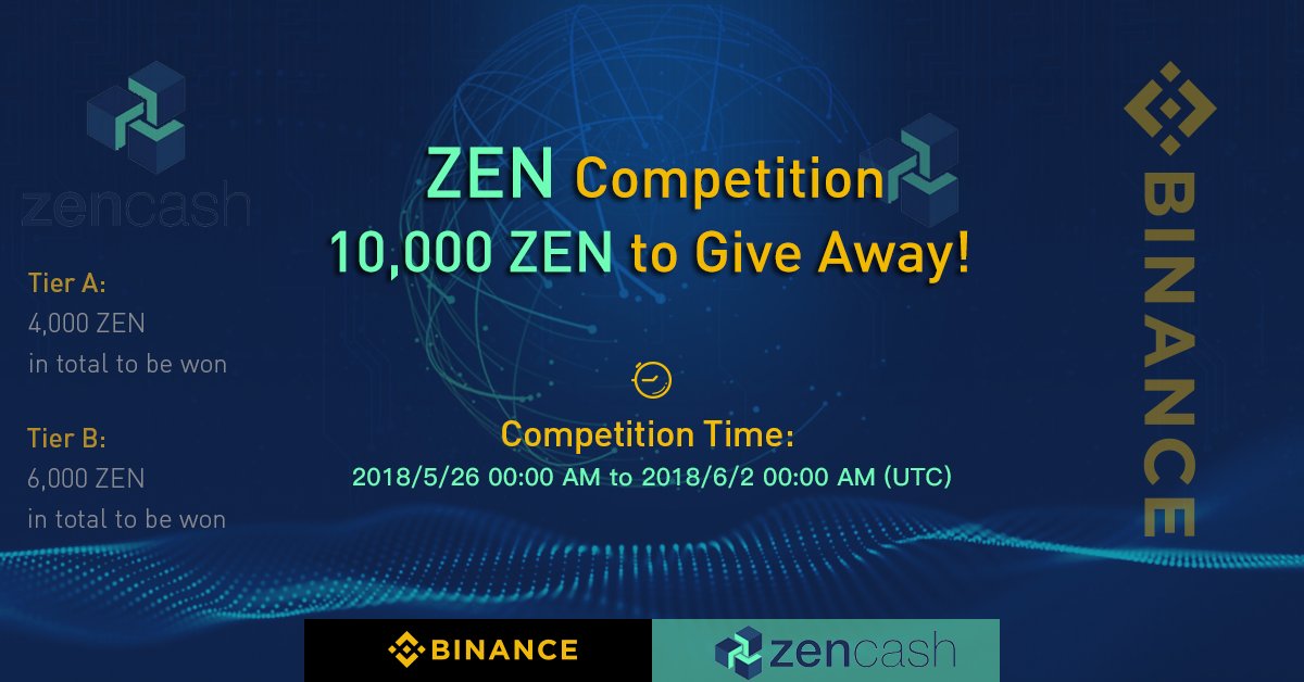 Binance Competition Exchange Cryptocurrency Token Coin ZEN Prize Contest Trading Buy Order