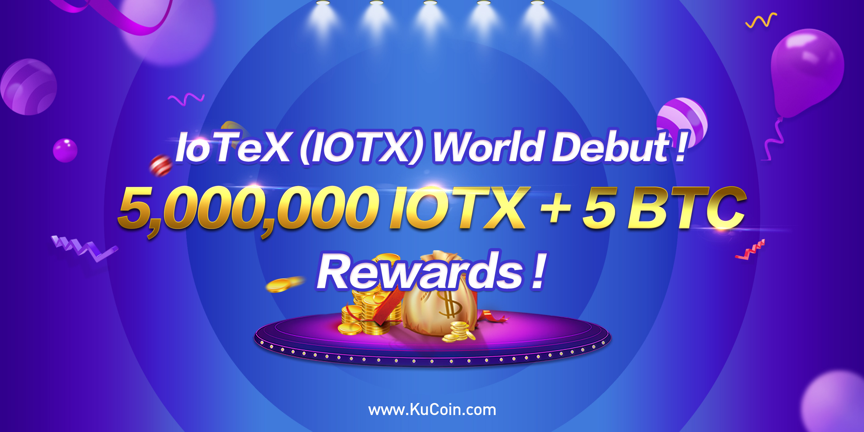 KuCoin Cryptocurrency Exchange Trading Prize Competition Contest Twitter Retweet Ranking Trading Volume Follow Apply BTC Bitcoin ETH Ethereum IOTX IoTeX