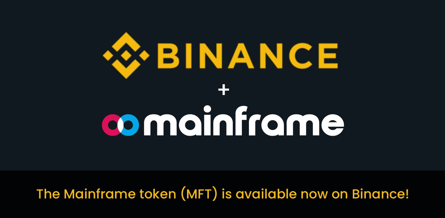 Binance Cryptocurrency Token Trading Coin Altcoin Listing BTC Bitcoin ETH Ethereum BNB Mainframe MFT