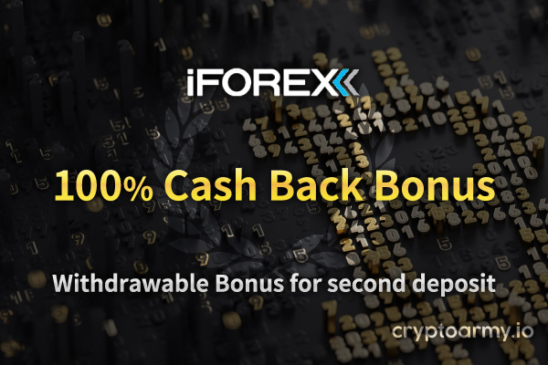 iForex 100% Cash Back Only 90 days, 100% Cash Back Bonus that is available for withdrawal!