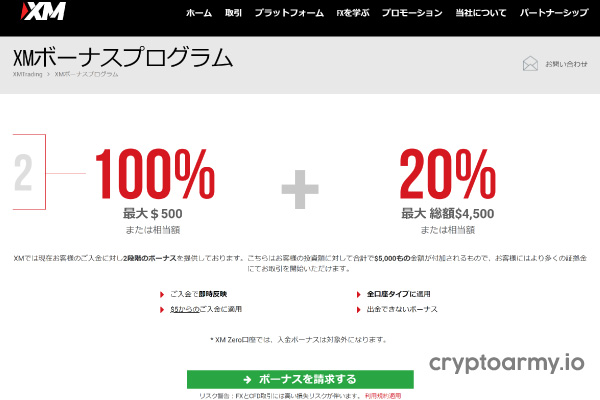 XMに入金して100%入金ボーナスと20%入金ボーナスで取引証拠金を増やそう！