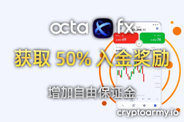 OctaFX 50% 入金奖励