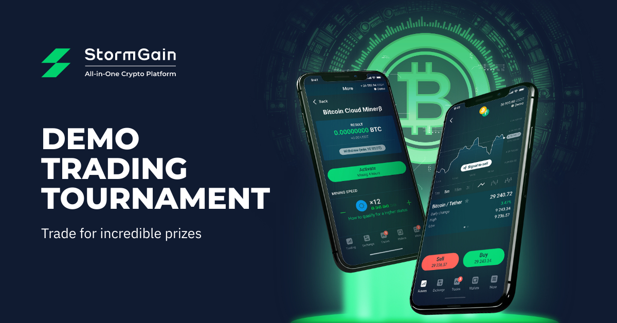 stormgain demo trading contest competition miner