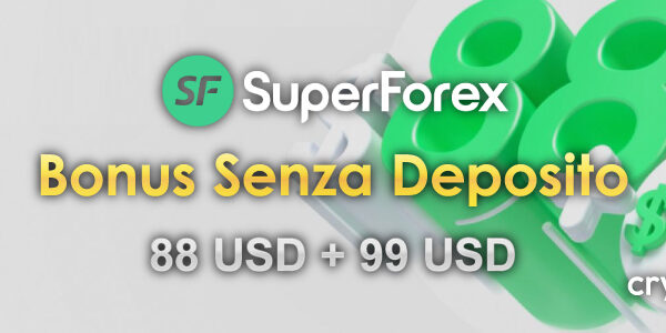 Bonus Senza Deposito di 88 USD di SuperForex