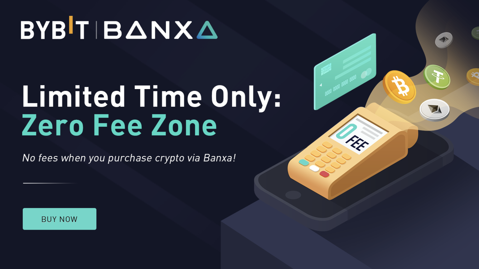 0 handling fee — buy cryptocurrency immediately through Banxa