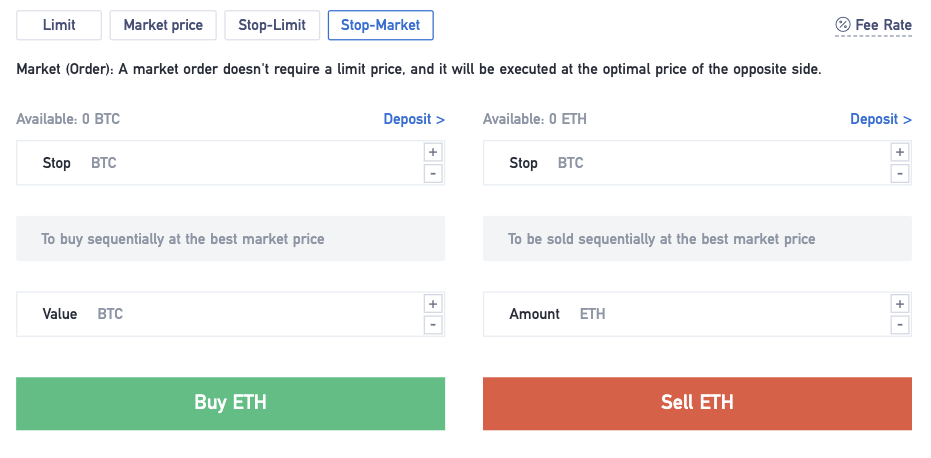 How to set up a Stop-Market order