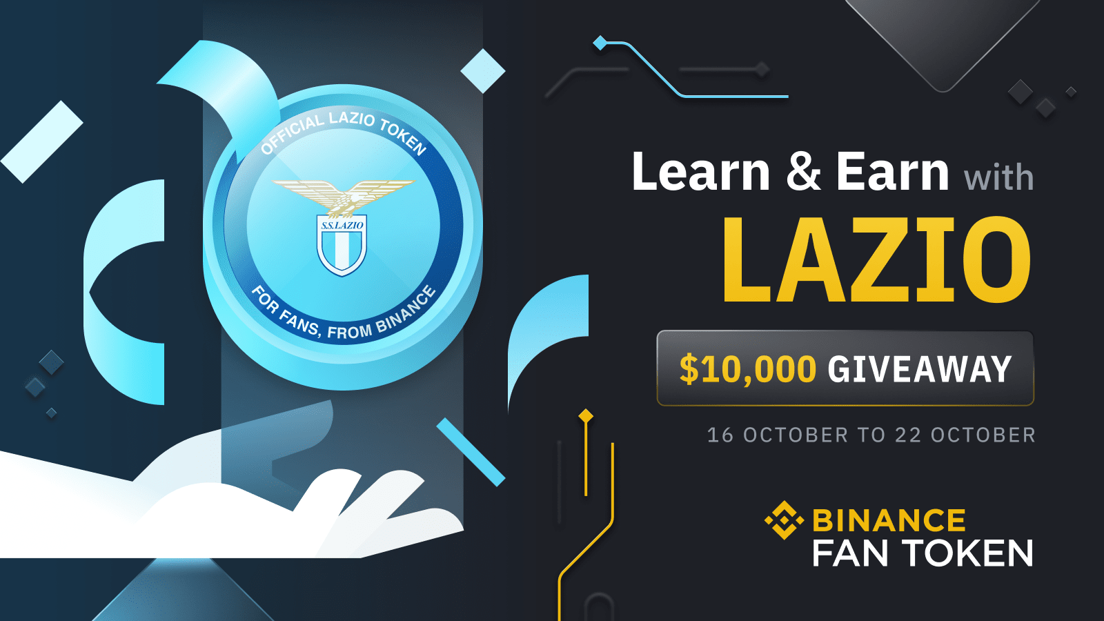 Binance Learn & Earn with S.S. Lazio $10,000 LAZIO Giveaway