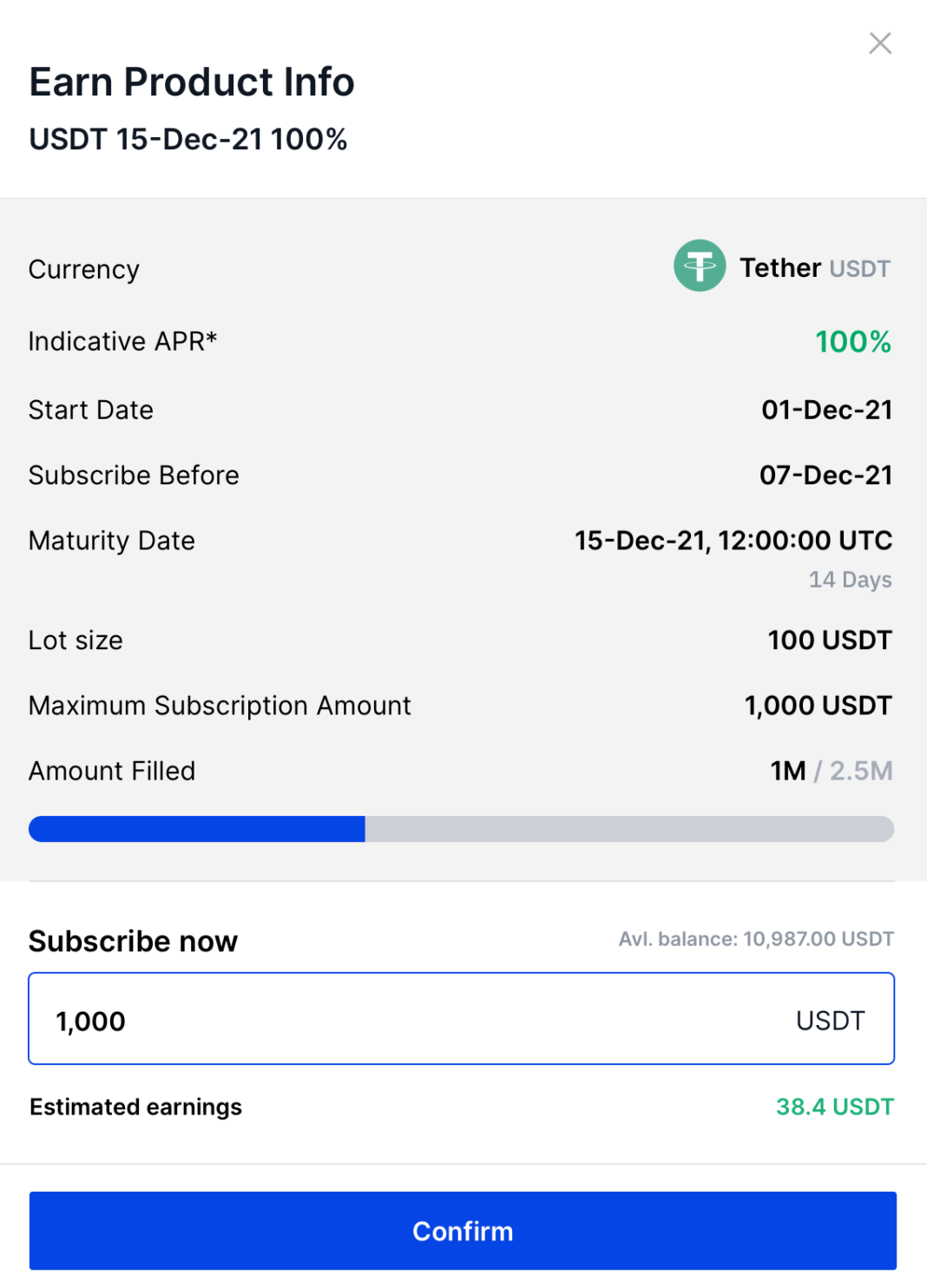 bitmex Enter the purchase amount you want to deposit