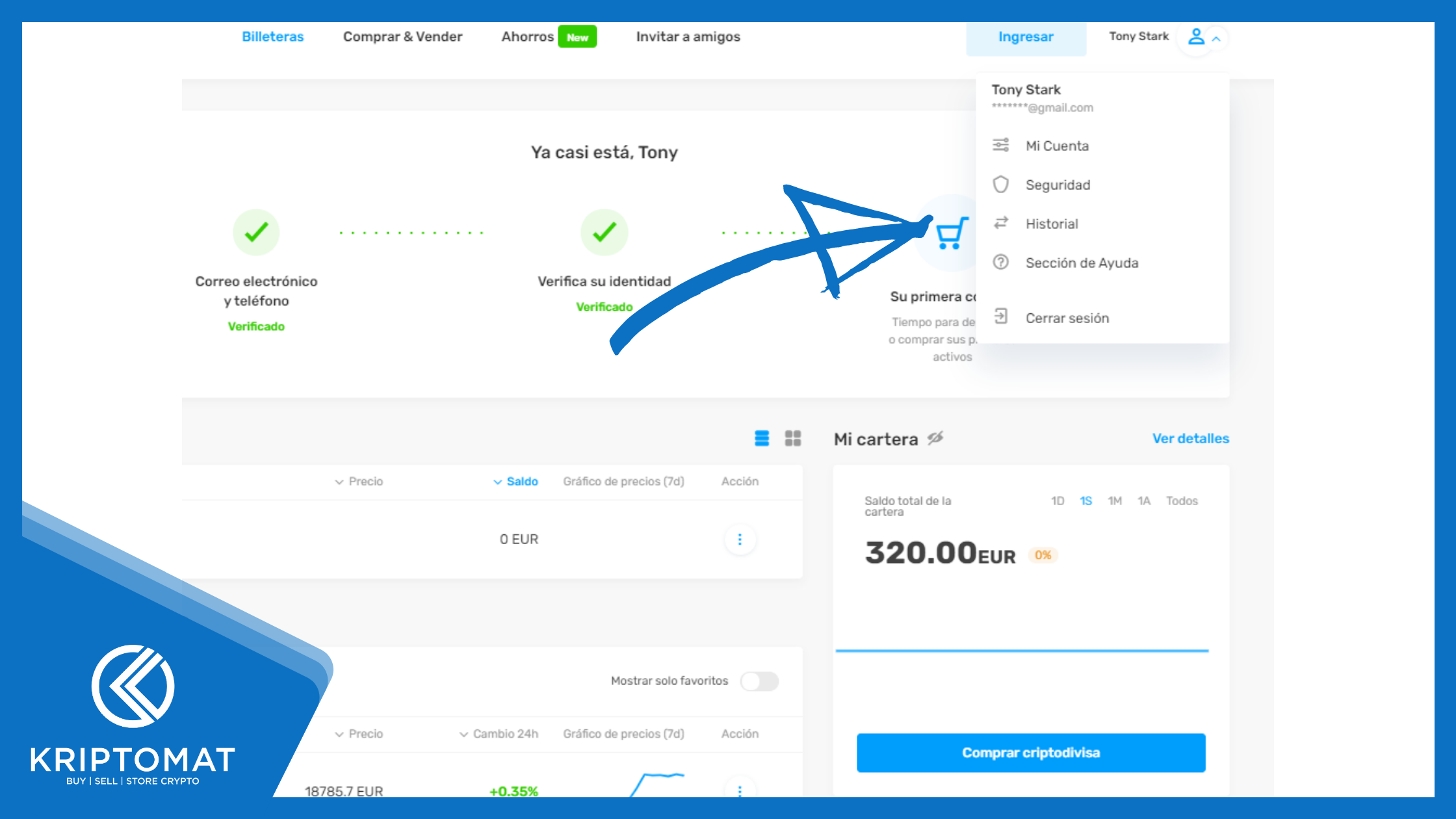 How to view your account history and latest transactions. kriptomat