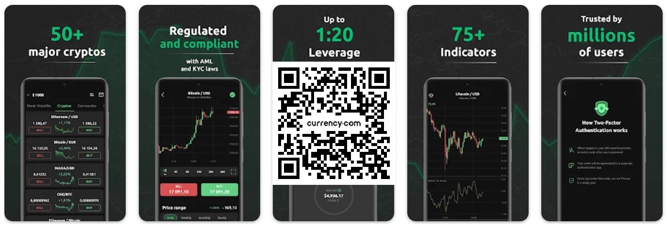 currency com mobile app banner