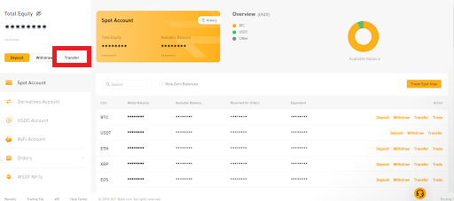 USDC account asset page, and then click transfer in or transfer out to enter the transfer page for further processing.