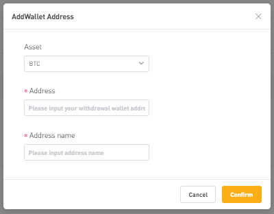 add wallet address