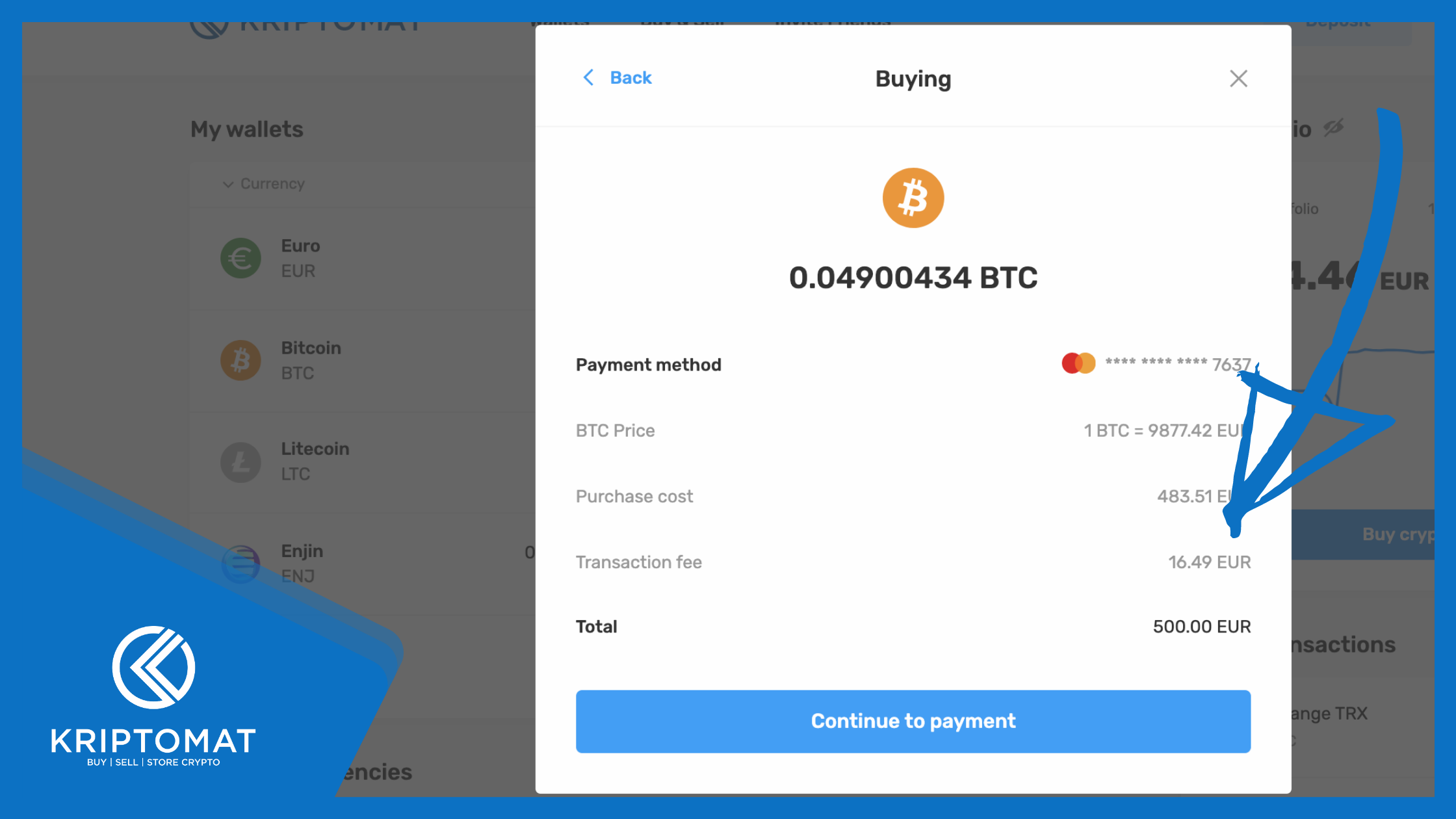 kriptomat's transaction fee