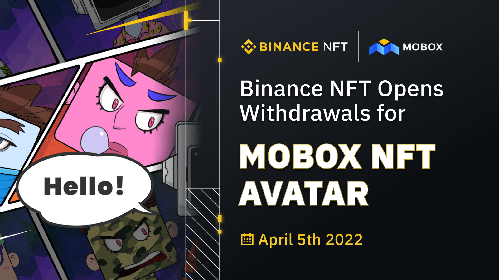 Binance NFT Opens Withdrawals for MOBOX NFT Avatars