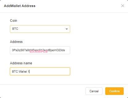 Next, after setting a name for your wallet address, press Confirm.