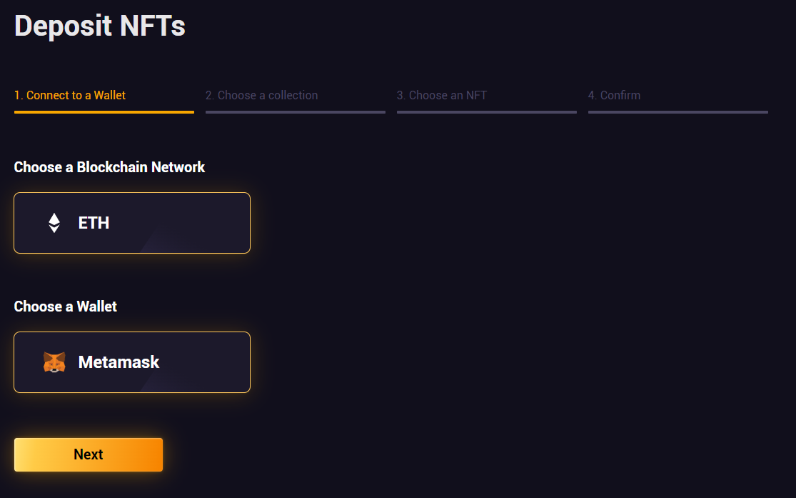 Select your wallet network and determine the wallet you want to bind Bybit to.