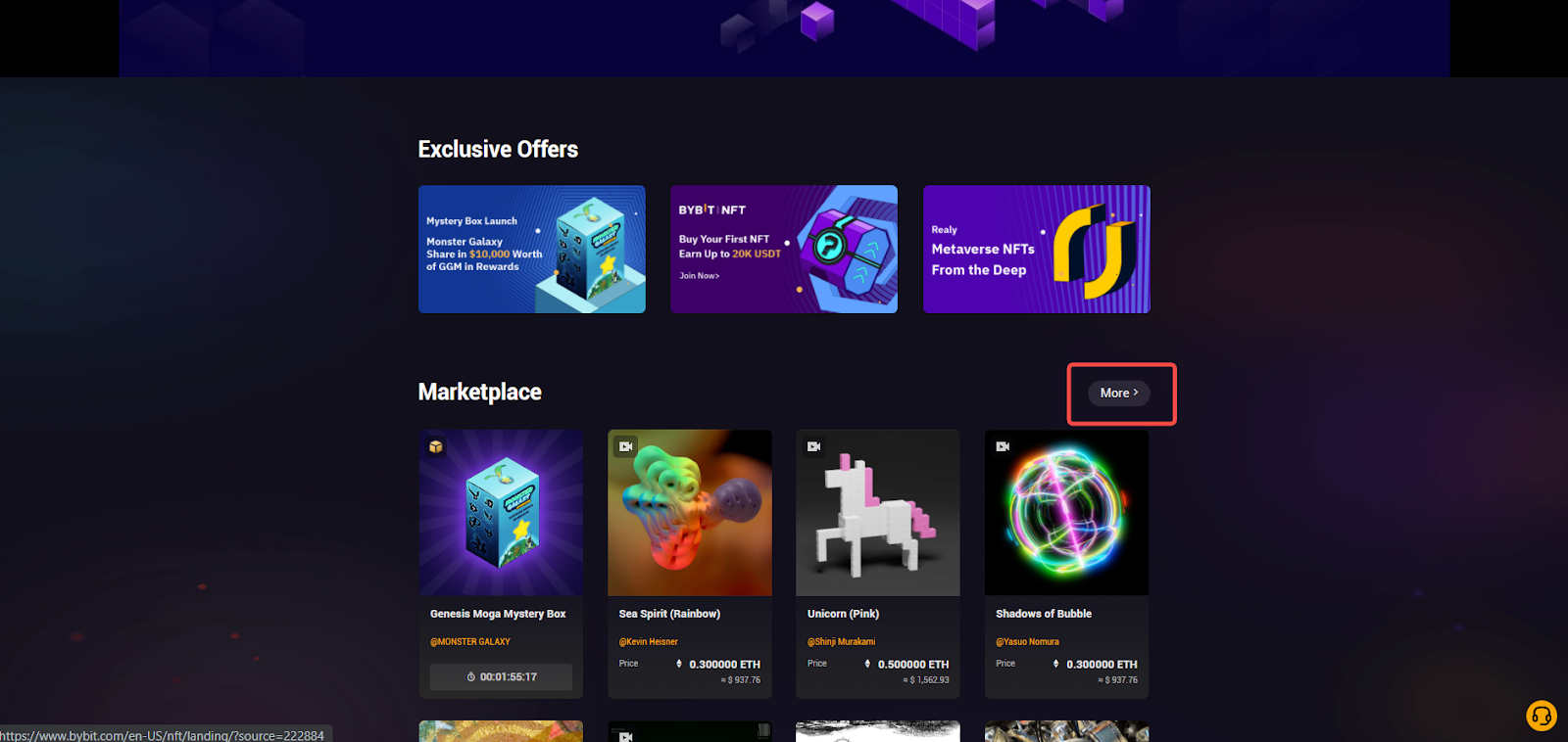 a. You can browse the most popular NFTs and NFT Blind Boxes in the market column of the main page