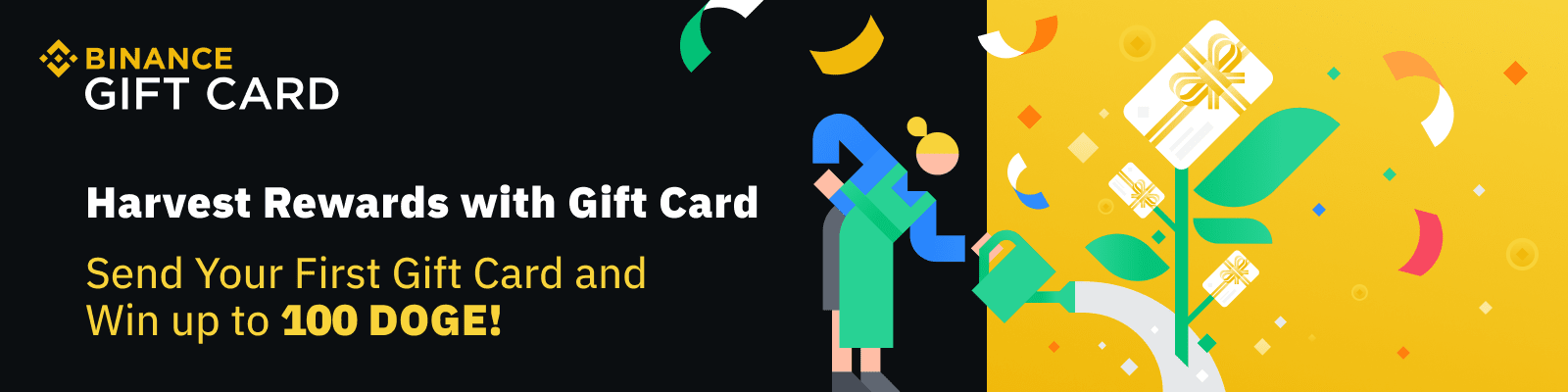 Harvest Up to 100 DOGE with Your First Gift Card