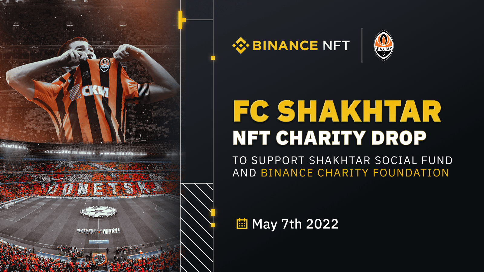 Binance NFT Launches FC Shakhtar NFT Charity Drop