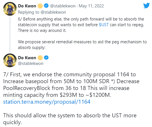 Updates about LUNA and UST by Terraform Labs founder Do Kwon