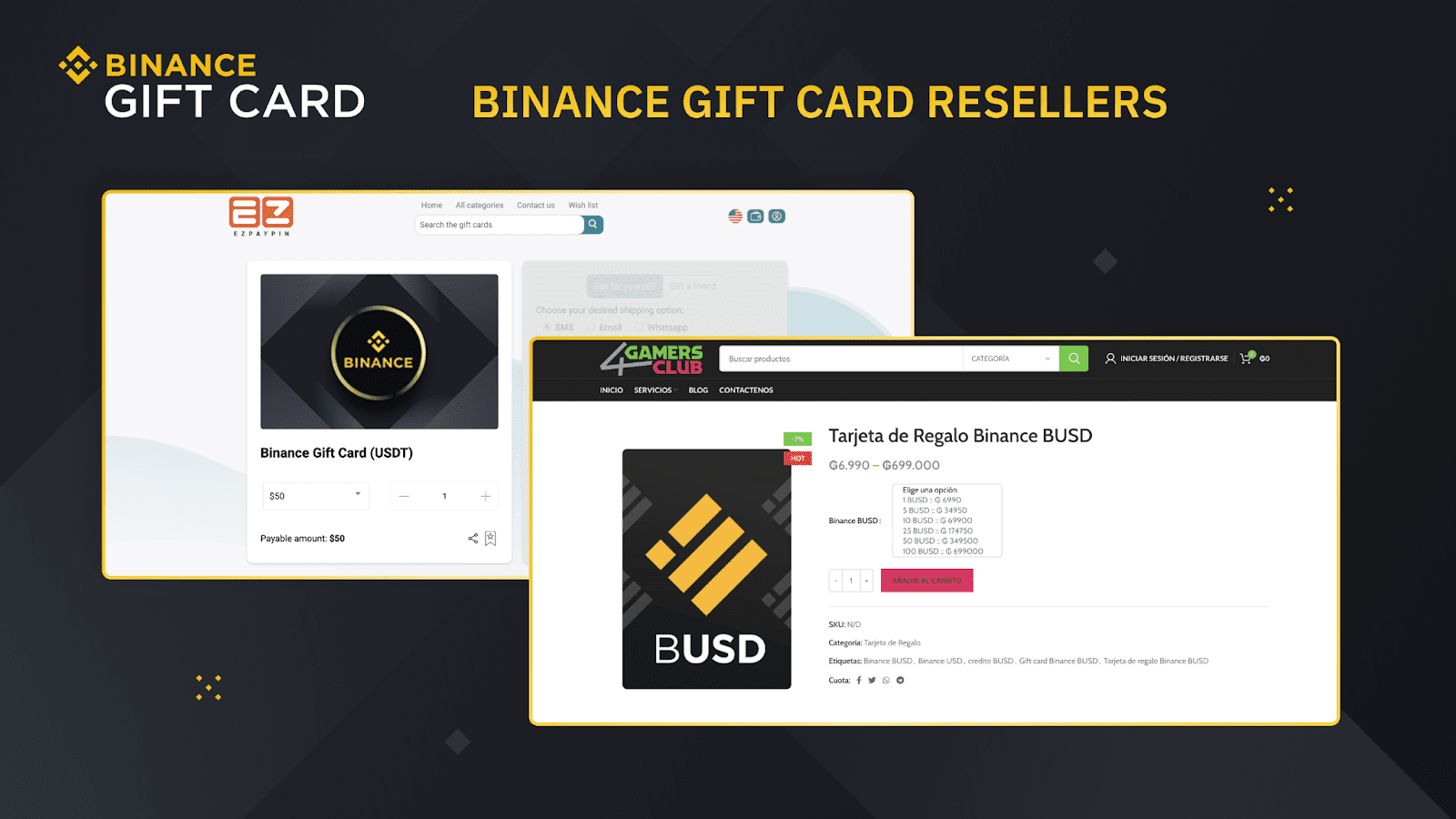 binance gift card resellers