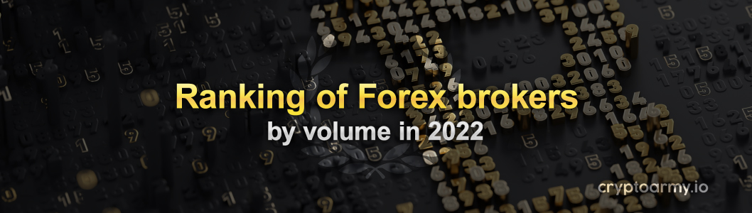 Ranking of Forex and CFD brokers by volume in 2022