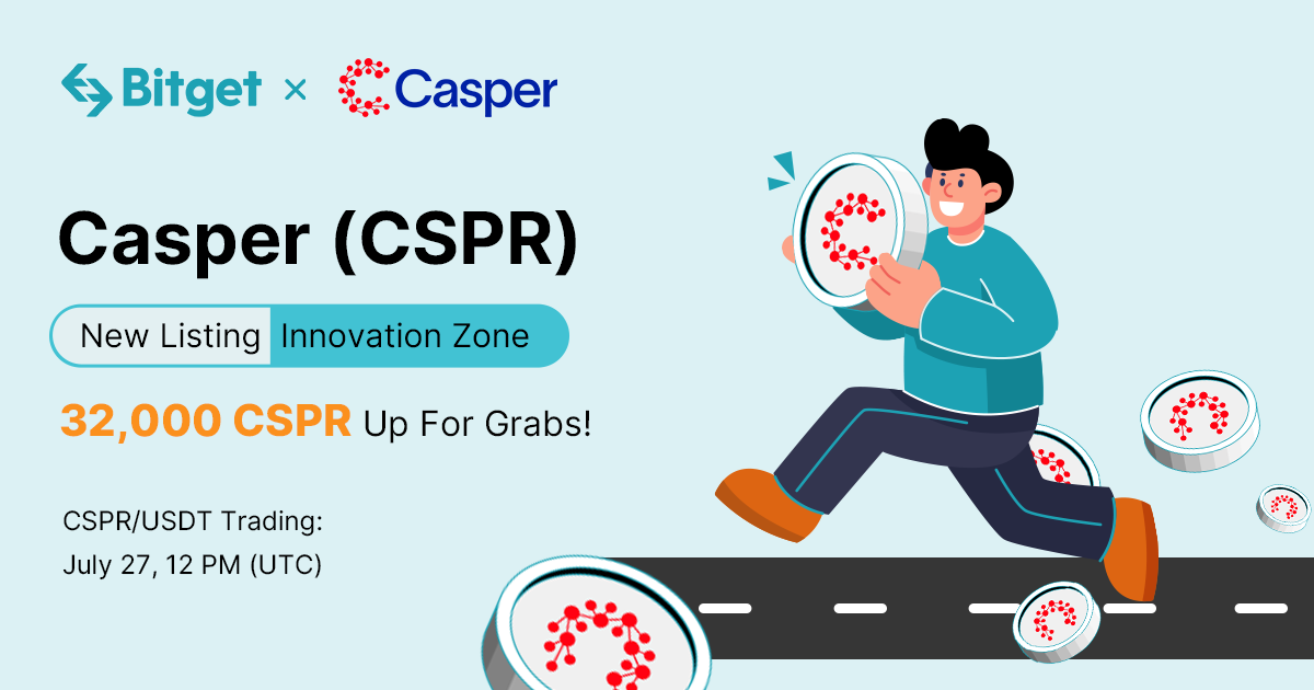 Bitget Lists Casper (CSPR) in Innovation Zone - 32,000 CSPR Up For Grab!