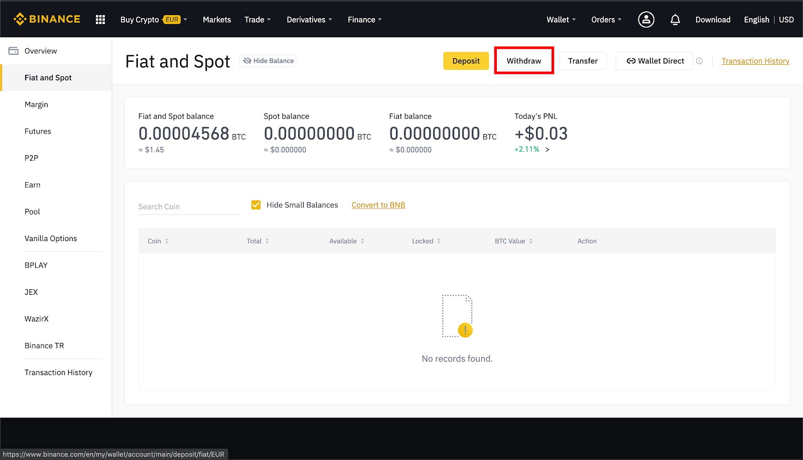 How to withdraw cryptocurrency from Binance