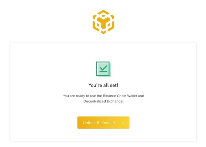 You can now use this wallet with Binance DEX.