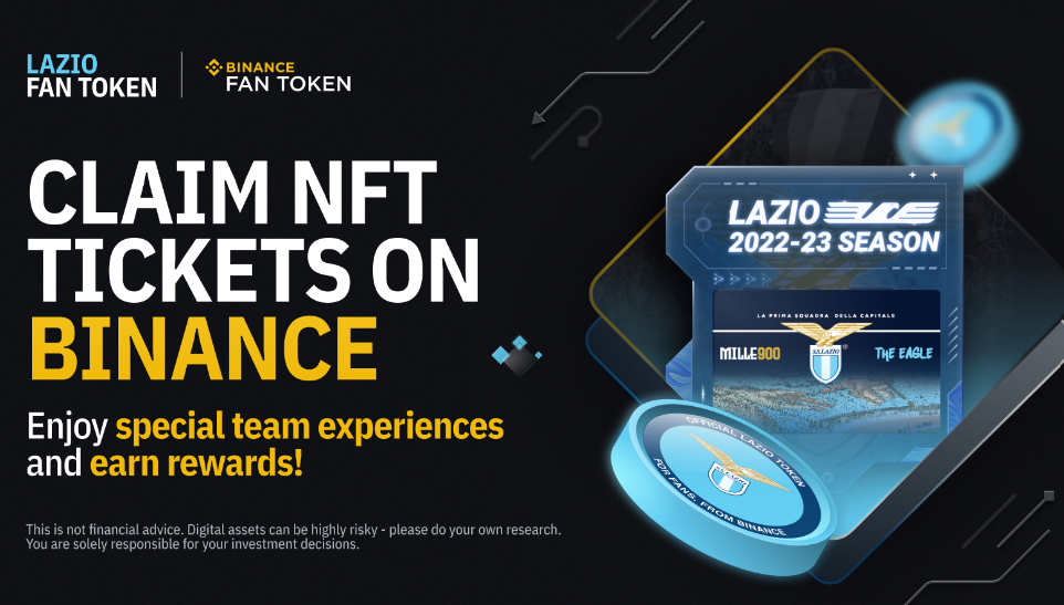 Binance Announces New Season Tickets Can Be Purchased Through Lazio NFT Ticketing