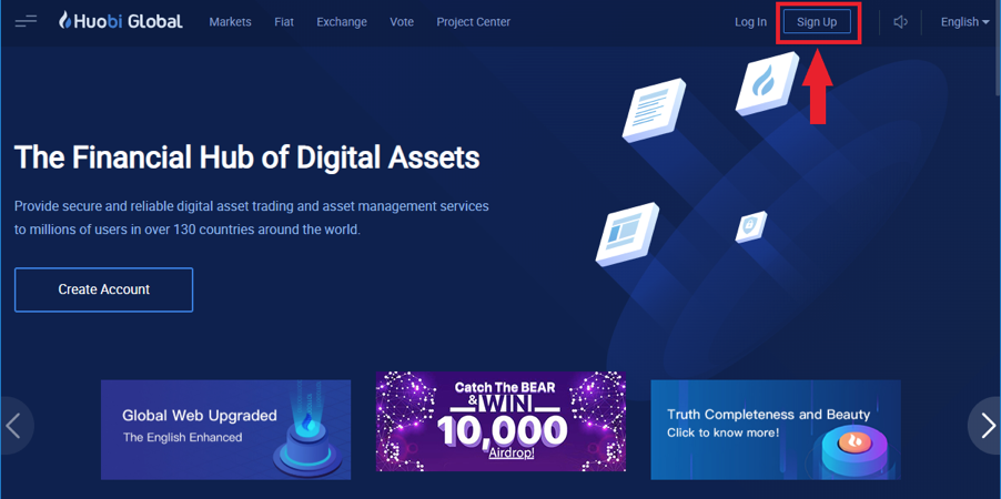 How do I register for an account with huobi