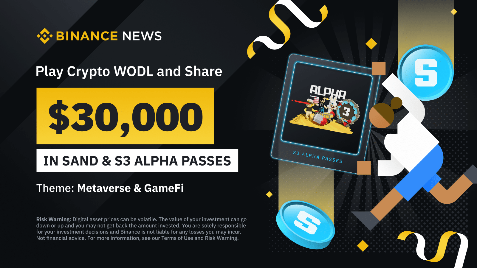 Play WODL to Share $30,000 in SAND Token Vouchers and Bring Home a Season 3 Alpha Pass for The Sandbox!