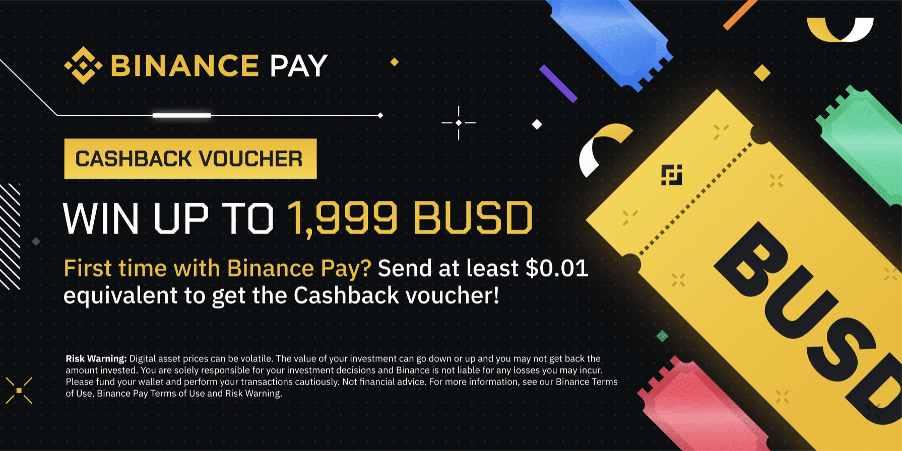 Send Crypto with Binance Pay to Share 220,000 BUSD in Cashback Vouchers!