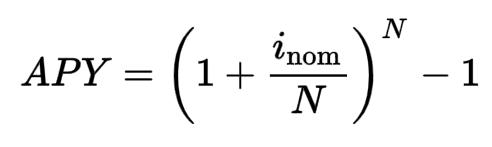 The APY calculation formula