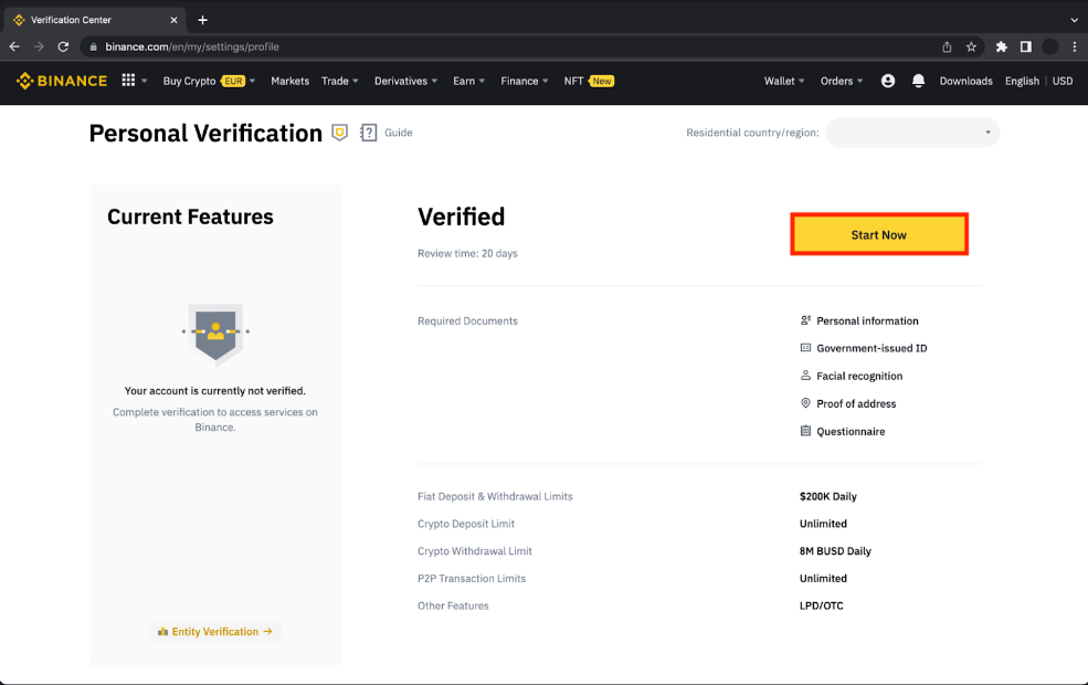 complete [face recognition] , submit [address proof] , and complete a simple [questionnaire] .