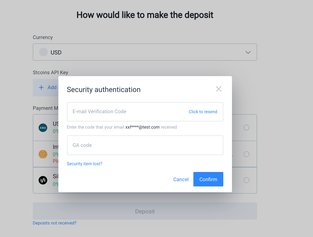 huobi's security authentication before making a deposit