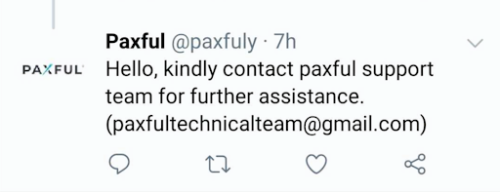 paxful fake twitter account