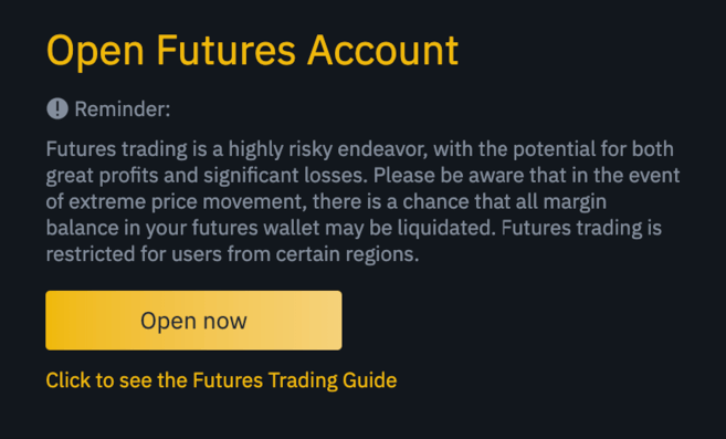 How to Open a Binance Futures Account