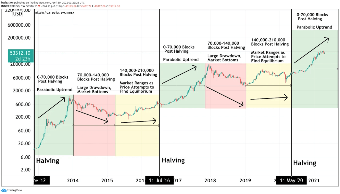 bitcoin halving Bullish effect on the market