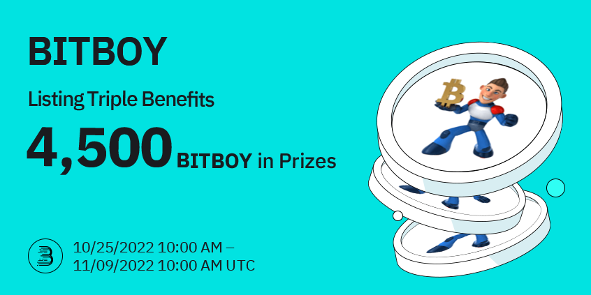 BITBOY Listing Triple Benefits, 4,500 BITBOY in Prizes!