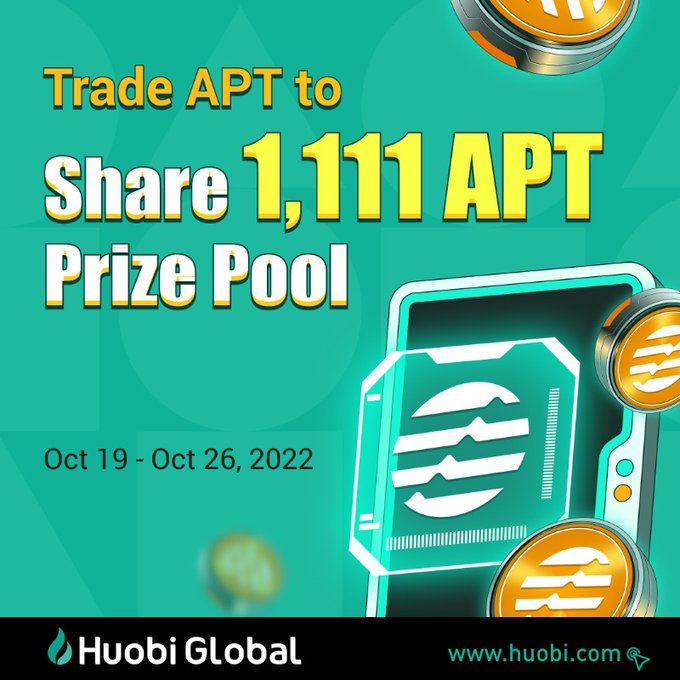 Deposit APT to Huobi and share 1,111 APT