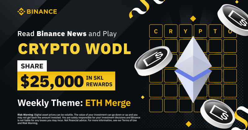 Read Binance News and Play WODL to Share $25,000 in SKL Token Vouchers, With Additional $5,000 in SKL Welcome Gift for New Users!