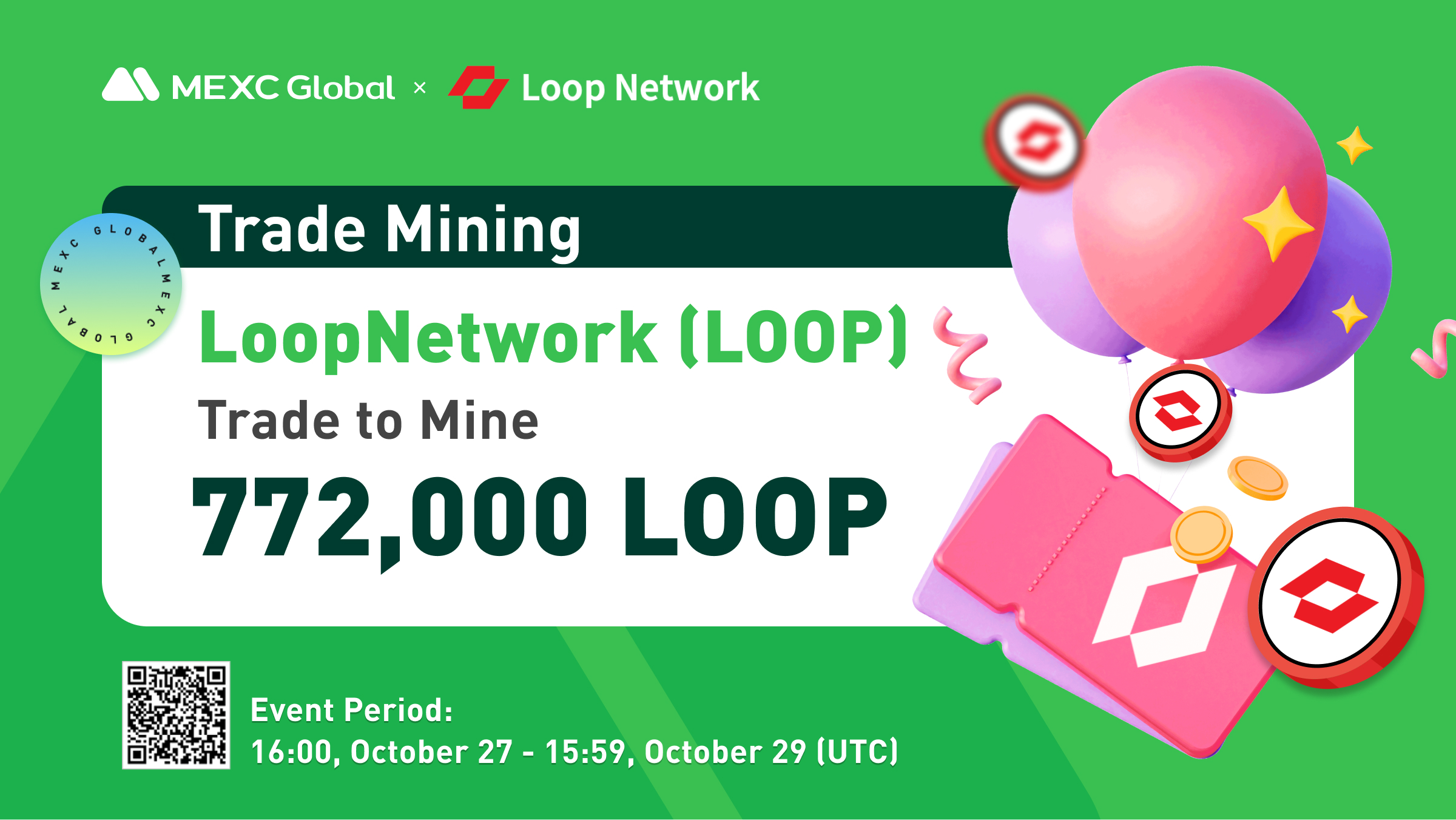 MEXC Trade Mining - Trade to Mine 772,000 LoopNetwork (LOOP)