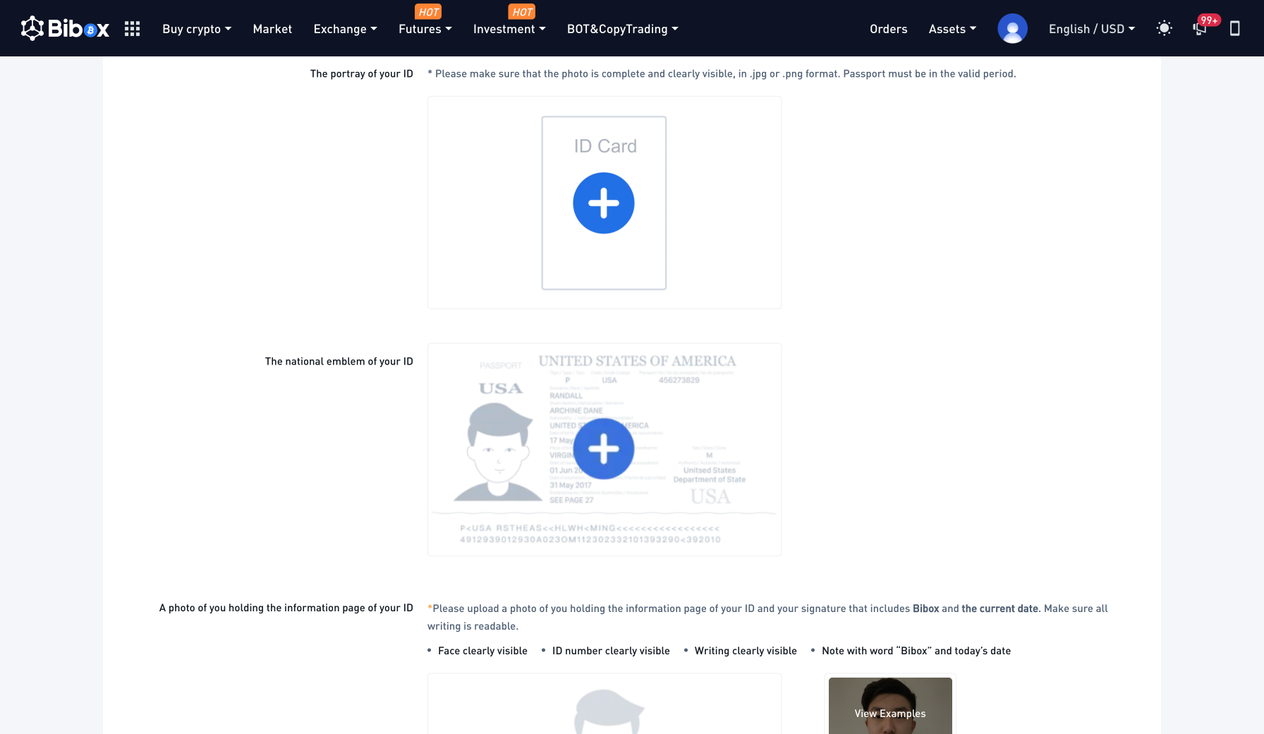 How to do KYC authentication bibox