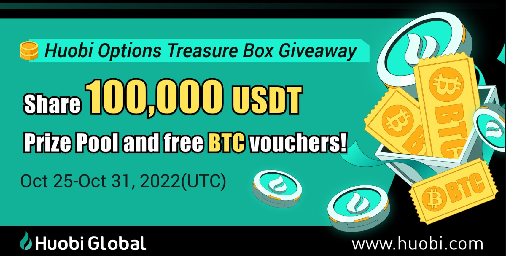 Huobi Options Treasure Box Giveaway - Share the 100,000 USDT Prize Pool