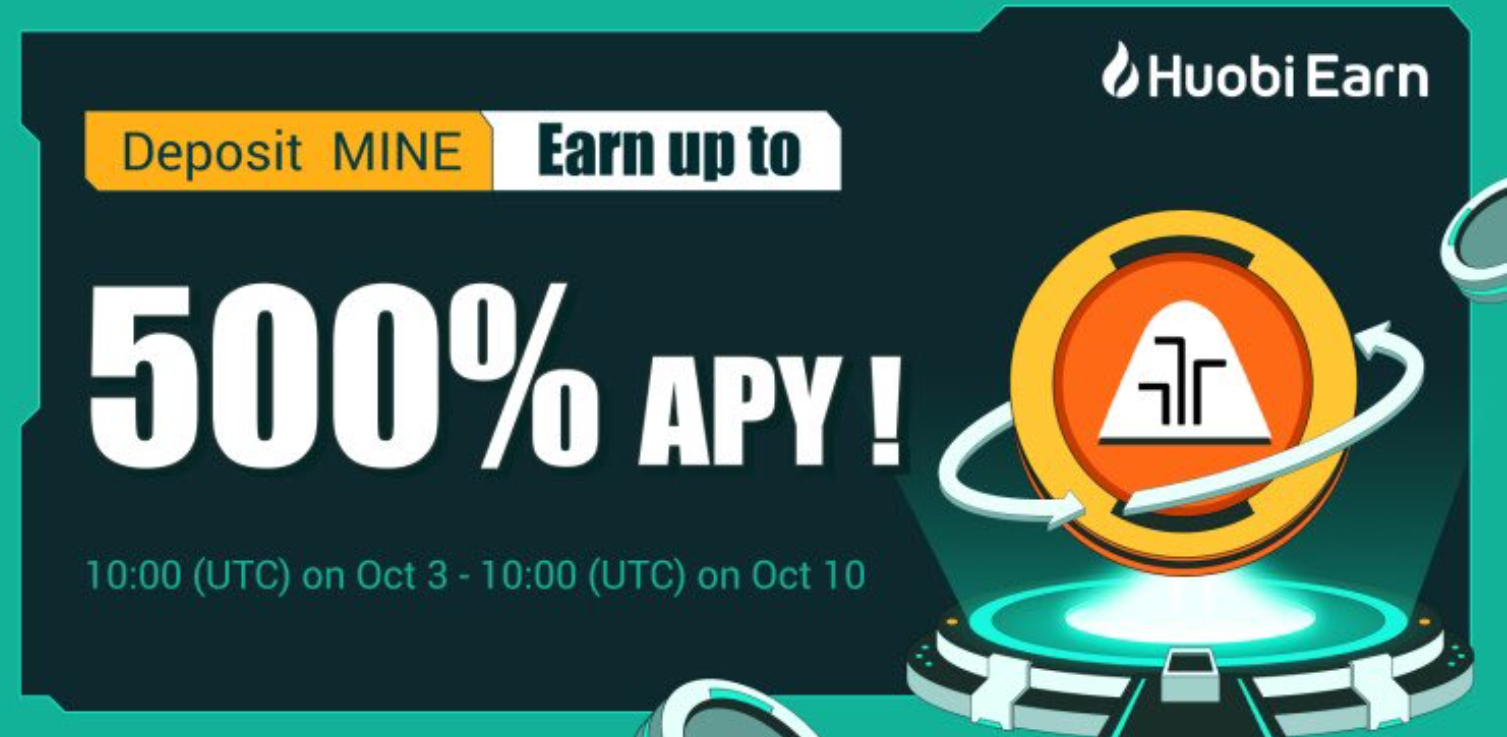 Stake MINE (SpaceMine) tokens for 500% APY on Huobi Earn