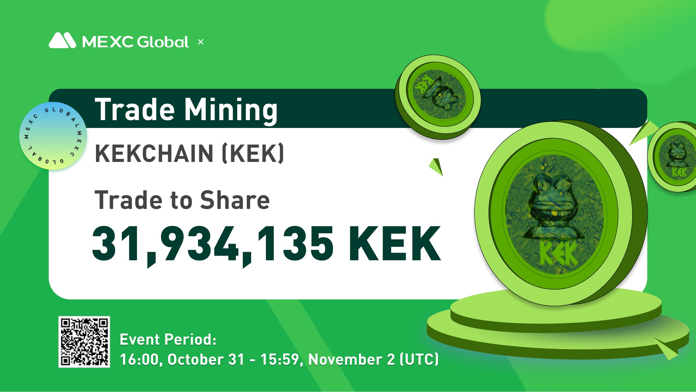 Trade to Mine 31,934,135 KEKCHAIN (KEK) - MEXC Trade Mining