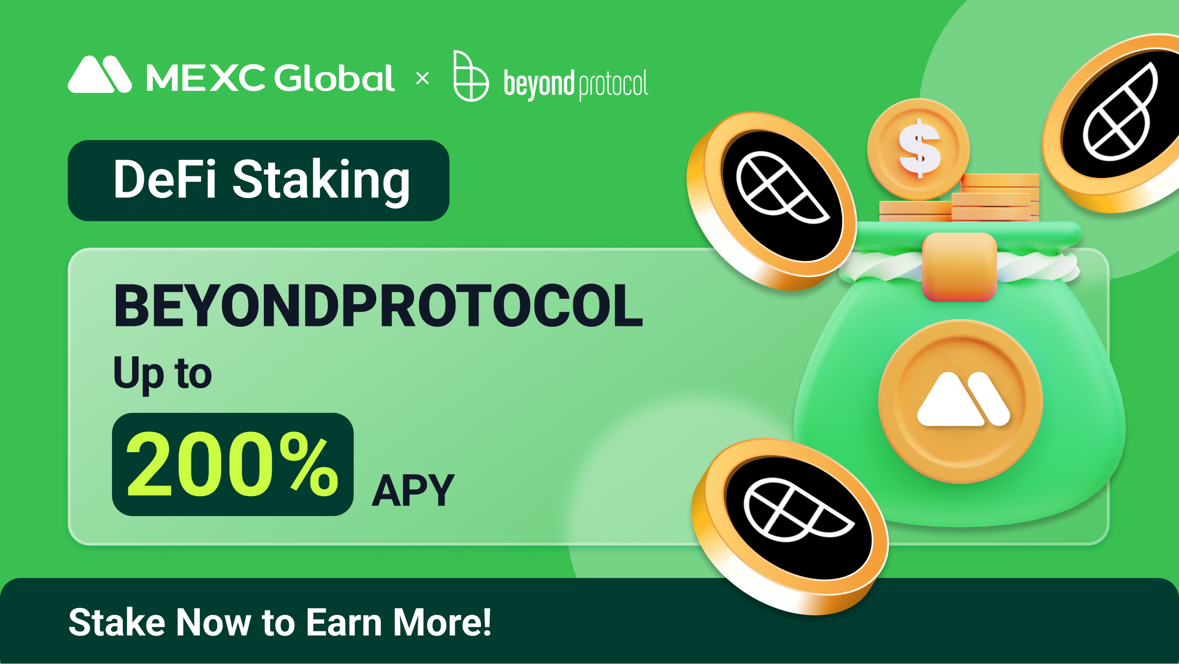 200% APY - BEYONDPROTOCOL Staking with MEXC MX-DeFi