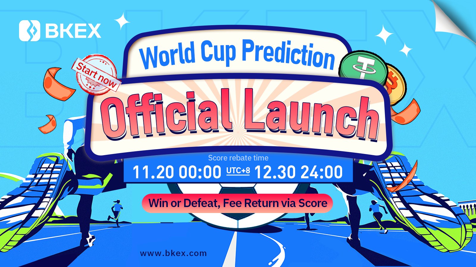 Cashback Rebate of 100% Score - BKEX's World Cup Prediction Event